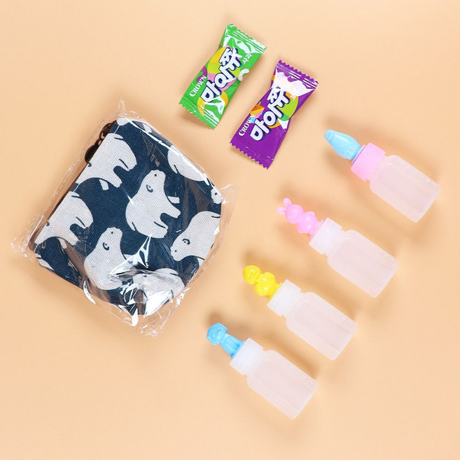어린이집 단체 생일 선물 답례품 간식 꾸러미 파우치 동물 약병 구디백