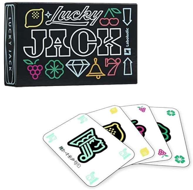 LUCKY JACK(럭키잭) 카지노 스타일 카드 게임 카지노 게임 가족이나 친구와 함께 즐길 수 있는 테이블 게임 장난감 6세 7세 8세 9세 10세 초등학생 중학생 고등학생 대학