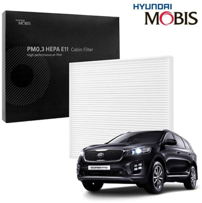 현대모비스 PM0.3 헤파 에어컨필터 올뉴쏘렌토 doi+3550cl