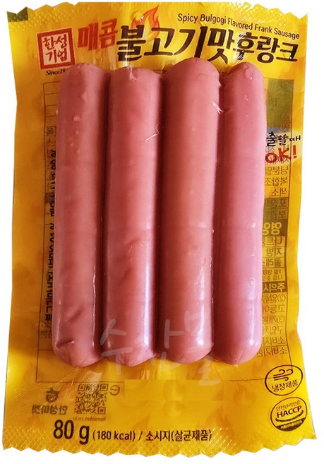 한성 매콤불고기맛후랑크 80g x 15개 편의점 핫바 소세지, 2개