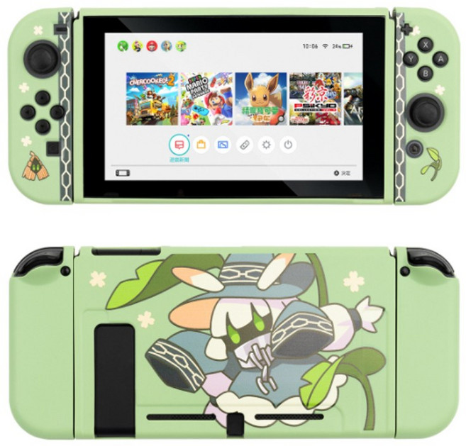 닌텐도스위치 TPU 풀커버 젤리케이스, 그린, 1개