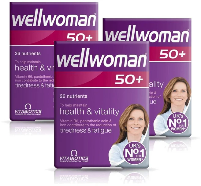 비타바이오틱스 웰우먼 여성 50세이상 멀티비타민 헬스 앤 바이탈리티 타블렛 Vitabiotics Wellwoman 50+ Health & Vitality, 3개, 30정 - 쿠팡