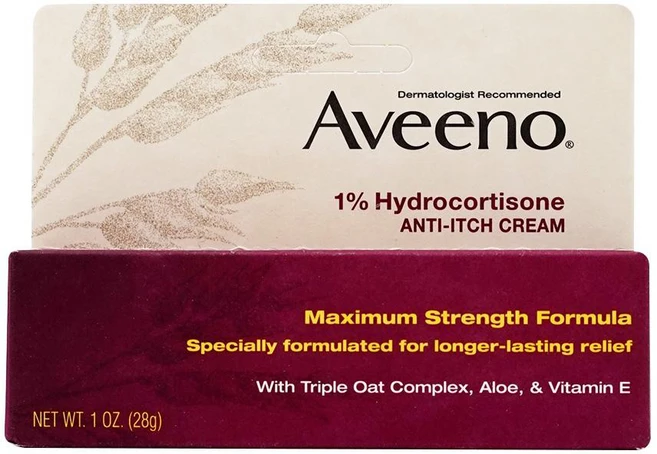 Aveeno 아비노 1% 히드로코르티손 안티 이치 크림 1oz(28g) 1개 Hydrocortisone Anti Itch Cream - 쿠팡
