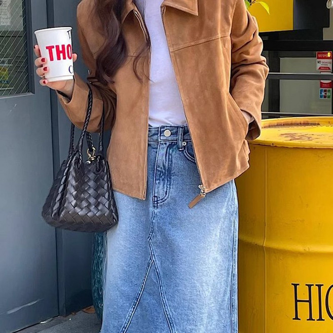 봄 가을 여성 스웨이드 코트 캐주얼 간절기 코트 루즈핏 기질 데일리 여자 집업 점퍼 LPC