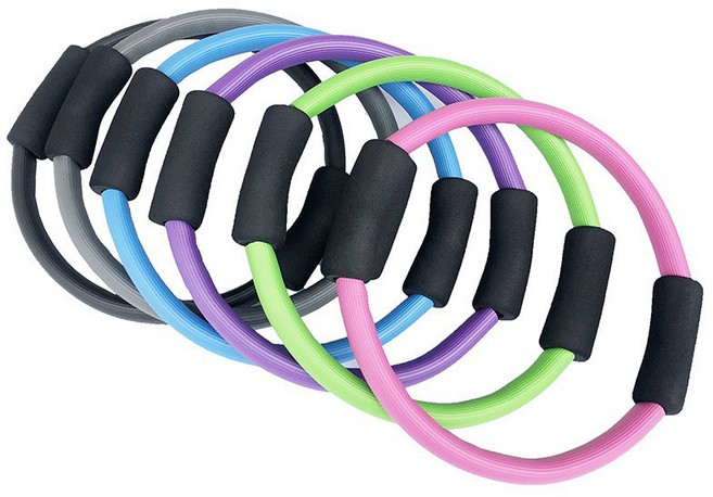 普拉提圈瑜伽阻力環魔力圈瑜伽圈健身器材運動瑜伽圈, 1個, 紫色圈泡棉款