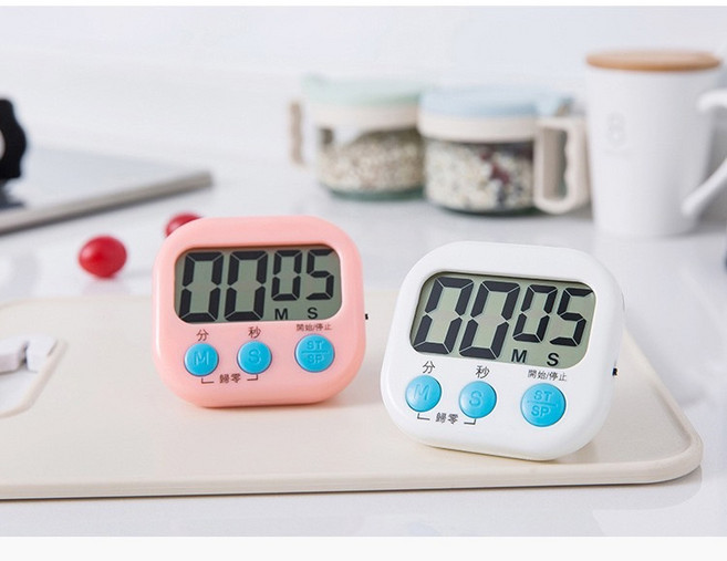 大螢幕計時器 提醒器 磁鐵吸附 支架站立 正計時 倒計時, 1個, 單價(顏色隨機)