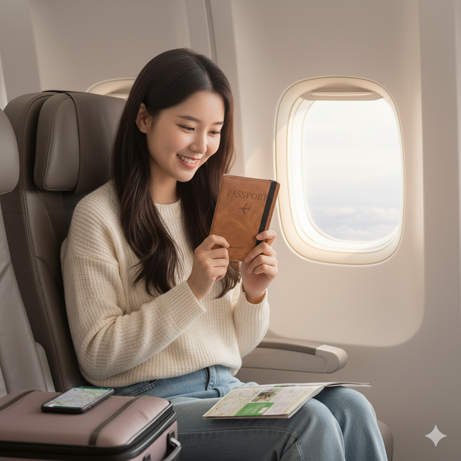 허브플러스 스키밍 방지 멀티포켓 여권지갑