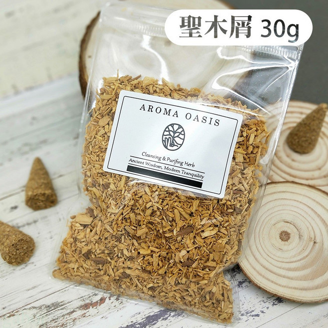 雨林薰舍 真正秘魯進口老木, 1個, 聖木屑(袋裝)30g