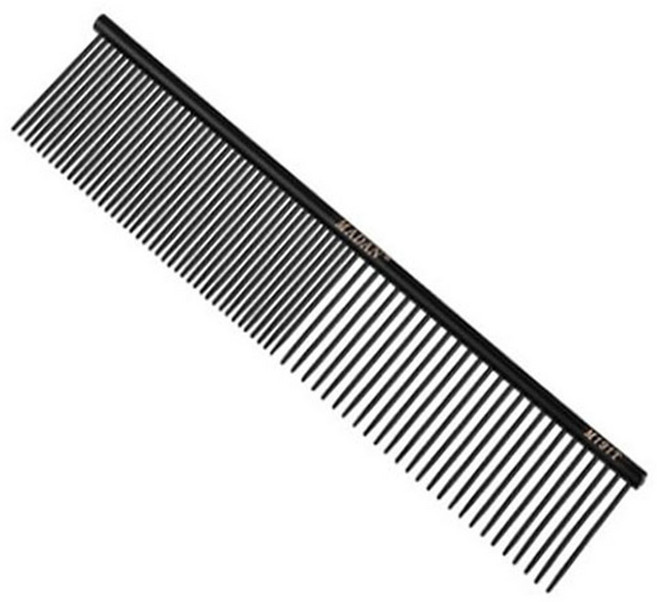 마단 블랙 콤 M191T Comb 일자빗 코팅빗 엉킴제거빗 강아지빗 파인/코스빗, 1개, Black
