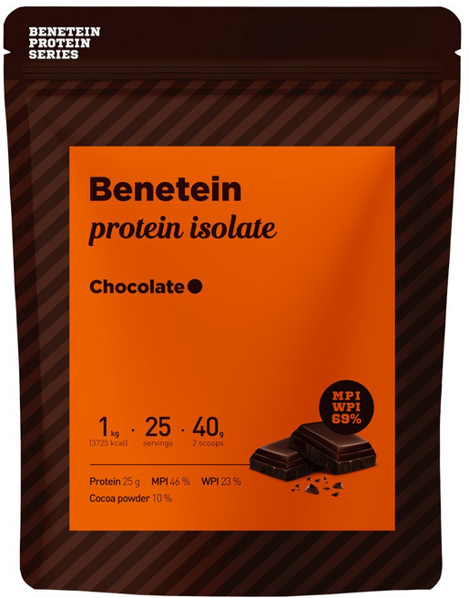 베네틴 프로틴 쉐이크 WPI 함유 아이솔레이트 초코맛, 1개, 1kg