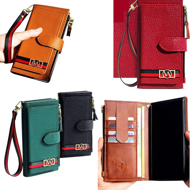 갤럭시 점프4 SM-M366K 핸드폰 케이스 (손목 스트랩)(지퍼형 카드 지폐 수납)(이중포켓 앞면포켓 자석 잠금)(카드분실 방지 커버)가죽 지갑형 다이어리 더블포켓ekfo