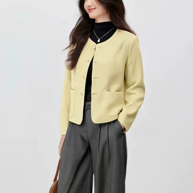 쩐쿠 여성 라운드 데일리 캐주얼 블레이져 K0194