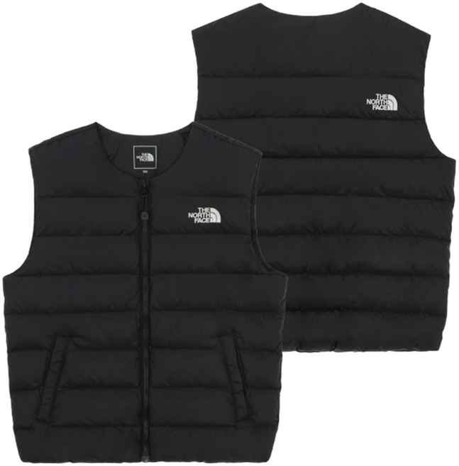 [매장판] 노스페이스 키즈 간절기 조끼 에센셜 패딩 베스트 블랙 NV3NR01S