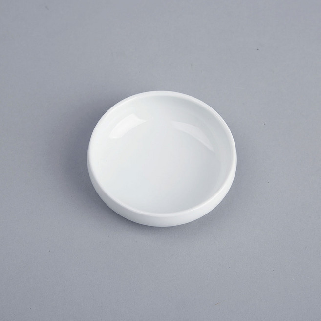 원형 찬기 8.7cm 마늘 간장 종지 소스그릇 화이트식기 업소용그릇, 1개