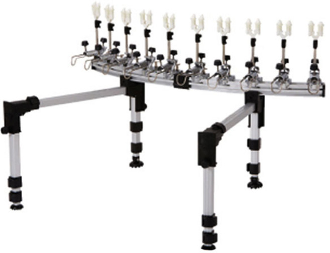 바낙스 민물받침틀 12단 실버세트 라운드형