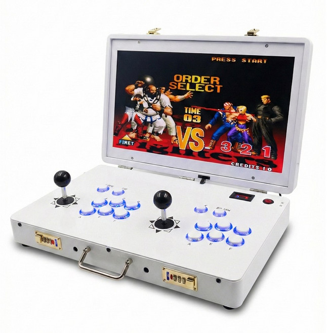 JOYPIX 2026년형 레트로 게임기 한국어지원 2인용 가정용 오락실 게임기, WHT-2D