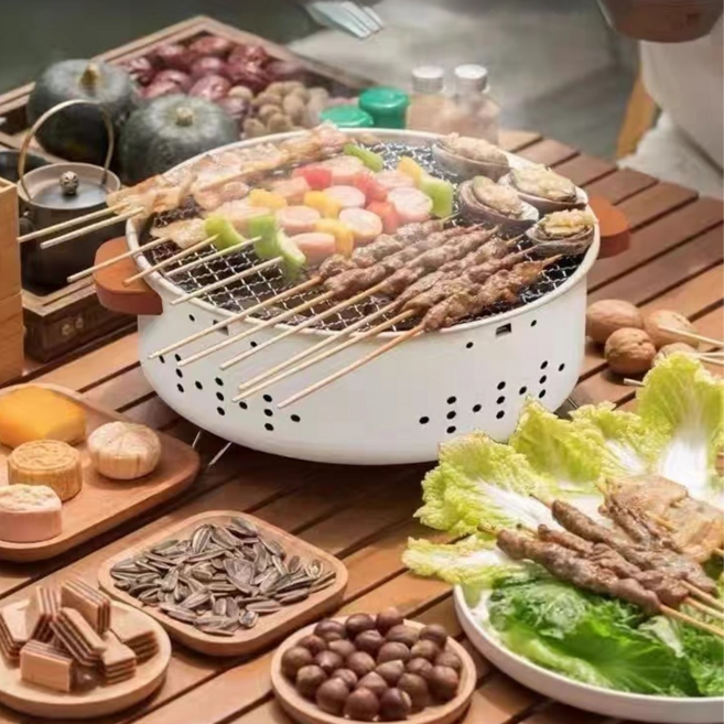 ANYOU 숯불 불고기 차 굽기 다용도 그릴 비비큐, 1개, 31cm*13.5cm