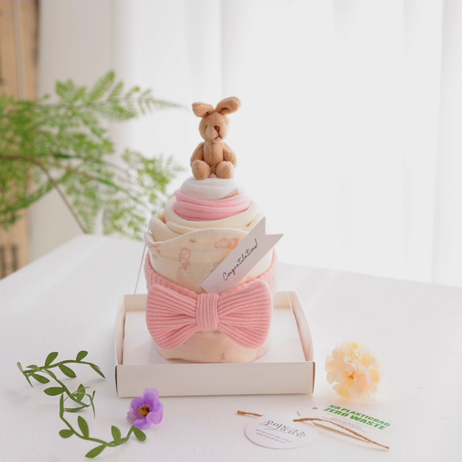 [출산백일선물] 우이동금손 리틀래빗 아기옷케이크 7종 선물세트 (케이크 선물포장)