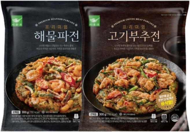 사옹원 프리미엄 해물파전 300g + 고기부추전 300g, 1세트, 600g