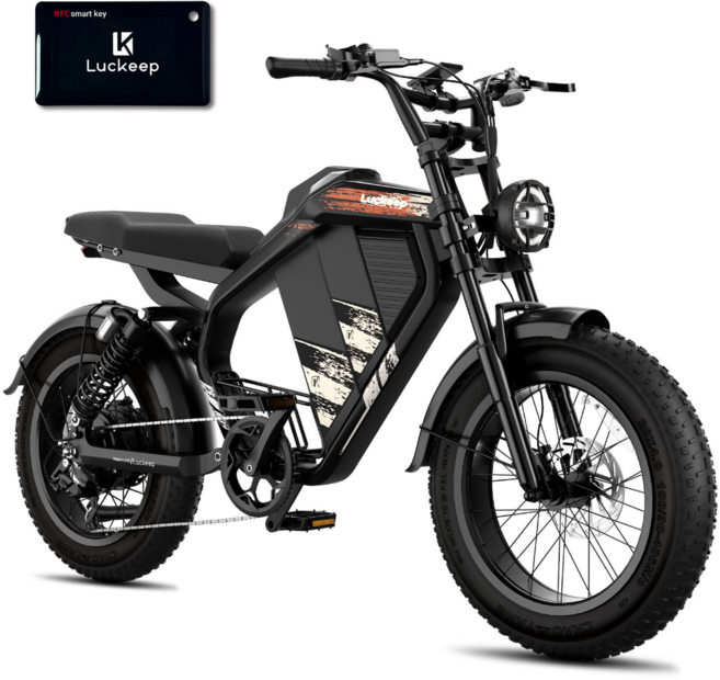 luckeep 자토바이 전기자전거 출퇴근용 고철력 듀열모터52v 2000w M5 Ultra, 불랙, 알루미늄