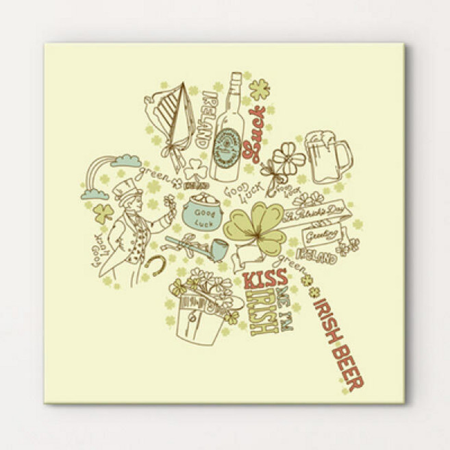 아트박스/꾸밈 iv022-행운가득네잎클로버_노프레임, 상세설명 참조