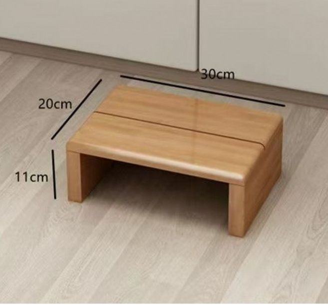 싱크대키높이발판 발받침 씽크대 성인 주방 발디딤대 원목 30x20x높이11cm