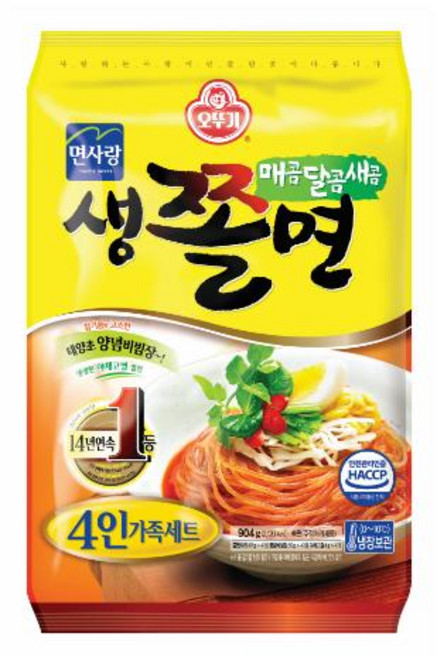 오뚜기 생쫄면4인, 904g, 1개