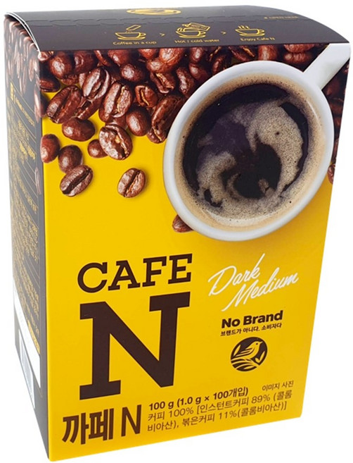 (노브랜드)까페N 1gx100입, 1g, 100개입, 1개