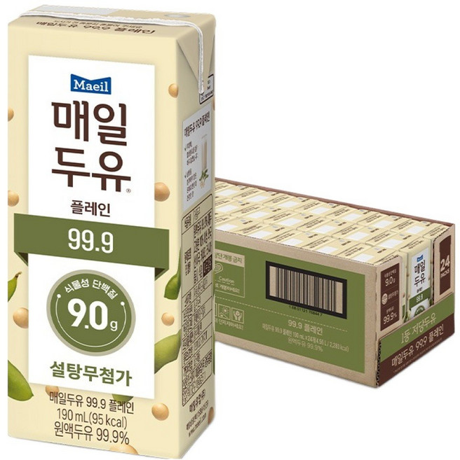 매일유업 매일두유 99.9, 190ml, 24개