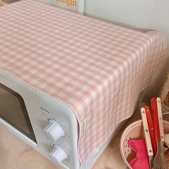 목화베리 전자레인지커버 커피머신 에어프라이어 밥솥 다용도덮개, 연핑크