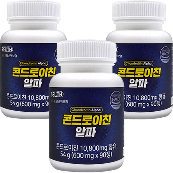 haccp 식약처 인증 콘드로이친 정 1200 보스웰리아 상어연골 칼슘 추출물 분말 가루 저분자 어골칼슘 동결건조 녹색입홍합 해조칼슘 우슬 히알루론산 효능, 180정, 3개