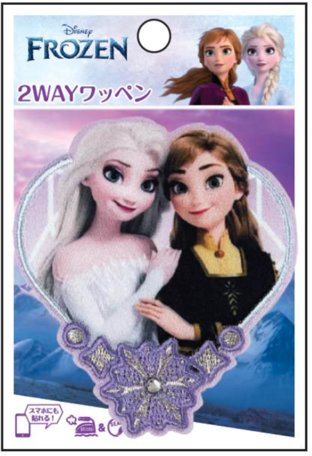 디즈니 겨울왕국 엘사&안나 와펜 2way 와펜 1p, 1개