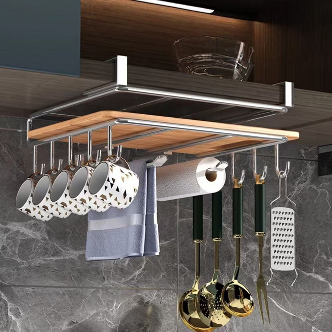 blitopia 도마걸이 주방 잡화선반 다용도선반, 은색, 1개