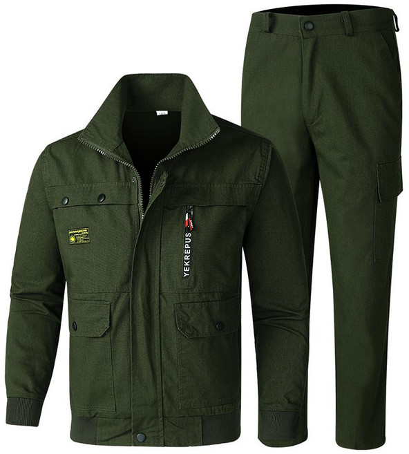 BIKASU 남자 작업복 세트 사계절 방수 방풍 근무복 아웃도어 정비복 상하세트 현장 용접복