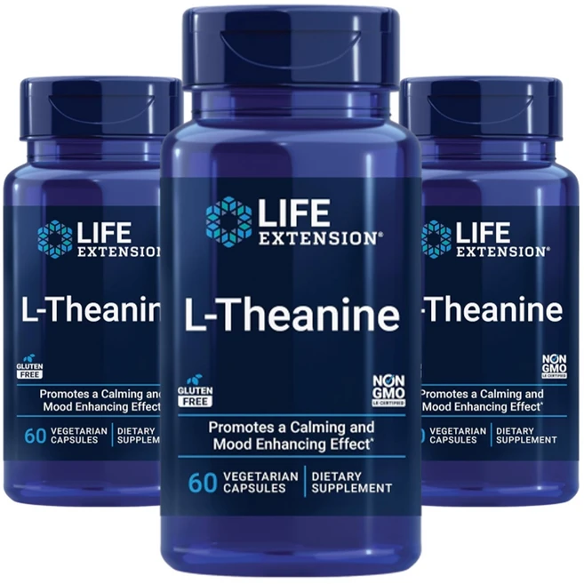 라이프익스텐션 L-테아닌 100mg 베지테리안 캡슐, 60정, 3개 - 쿠팡