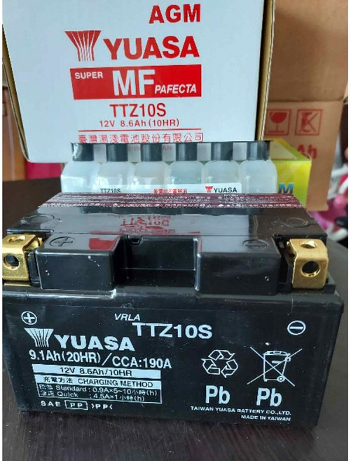 YUASA TTZ10S 機車電池 9.1Ah/CCA:190A, 1個