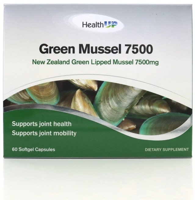 헬스업 초록 홍합 오일 7500 60캡슐, 1개, 60정