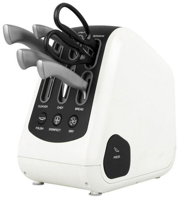 BU컴퍼니 더 셰프 UV 칼소독기+칼세트+가위 중식도 칼갈이 주방집기세트, 1세트