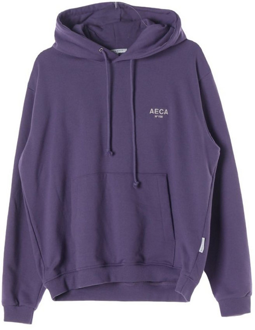 에이카 화이트 (MEN - M) 코튼 폴리 자수 로고 후드티