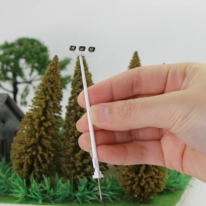 쿠쿠스토어 모델 철도 N 스케일 1:10 램프 가로등 3V 정원 놀이터 광장 경기장 레이아웃 저항기 포함, 07 5pcs LSL10N