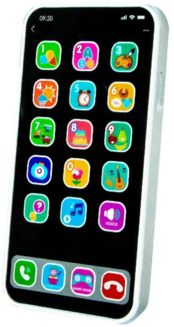 JoyBaby 兒童英文音樂玩具手機, 三鏡頭款-白, 1個