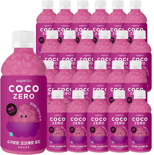 슈가로로 코코제로 포도, 340ml, 12개