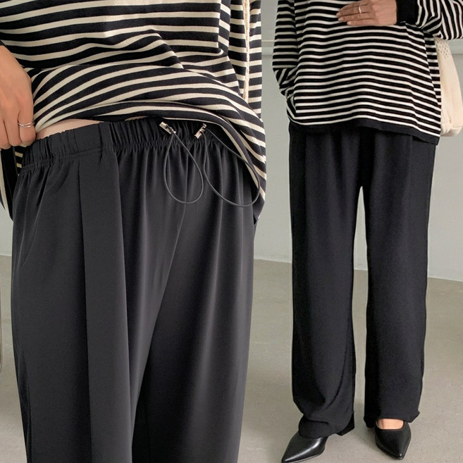 [당일출고] 수엠W 임산부 밴딩 와이드팬츠 출근룩 편한 임부복 슬랙스 B055 센트맘슬랙스