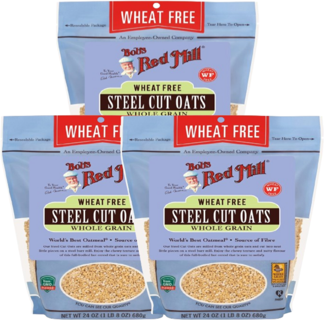 [밥스 레드 밀] 글루텐 프리 스틸 컷 오트 680 g 3 SET, 3개, 680g