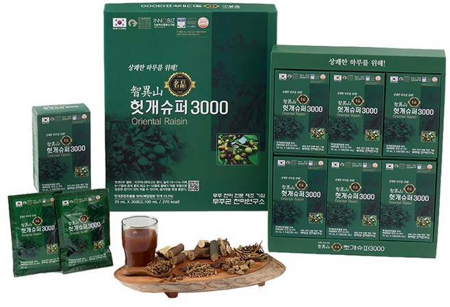 건강식품 전문 제조 기업(주)포렘/상쾌한 하루를 위해/NEW 지리산 헛개슈퍼 3000, 30개, 70ml