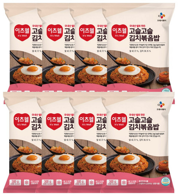 [푸드원스토어] cj이츠웰 고슬고슬 김치볶음밥, 24개, 300g