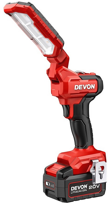 DEVON 大有 5536-Li-20 鋰電折疊檢修燈 - 270°旋轉 180°折疊 超強磁力 1000流明 (台灣公司貨), 1個, 5.0電池標配(電池*1+9A閃充)