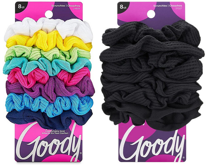 구디 곱창밴드 머리끈 헤어 스크런치 헤어스크런치 8개입, 레인보우, 1개