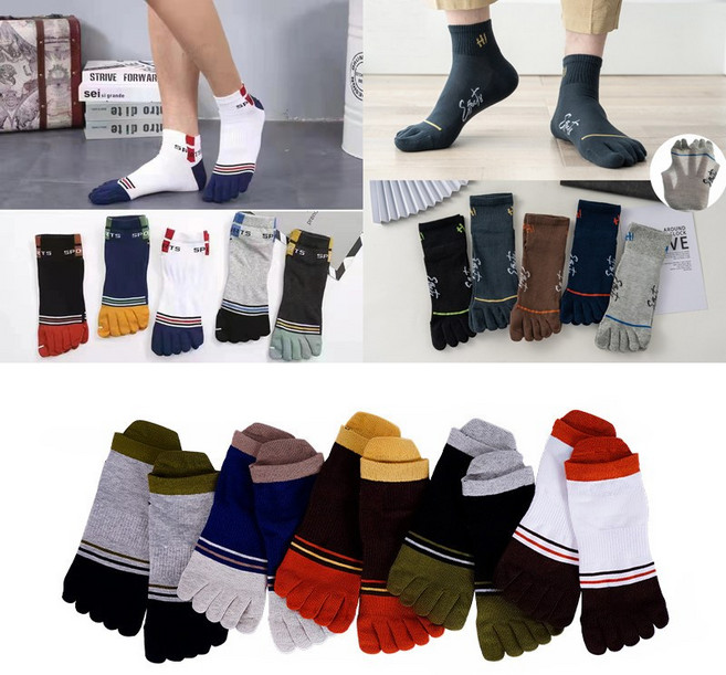 봄 여름 가울 프리미엄 짧은 단목 남자 남성 발목 발가락양말 5켤레세트 4종