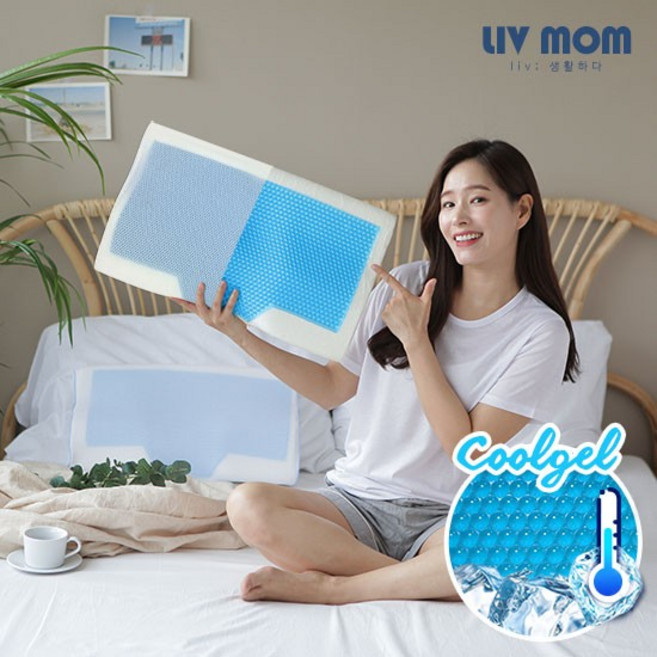 리브맘 쿨젤 3D매쉬 메모리폼 경추베개 1개/2개, 1개세트